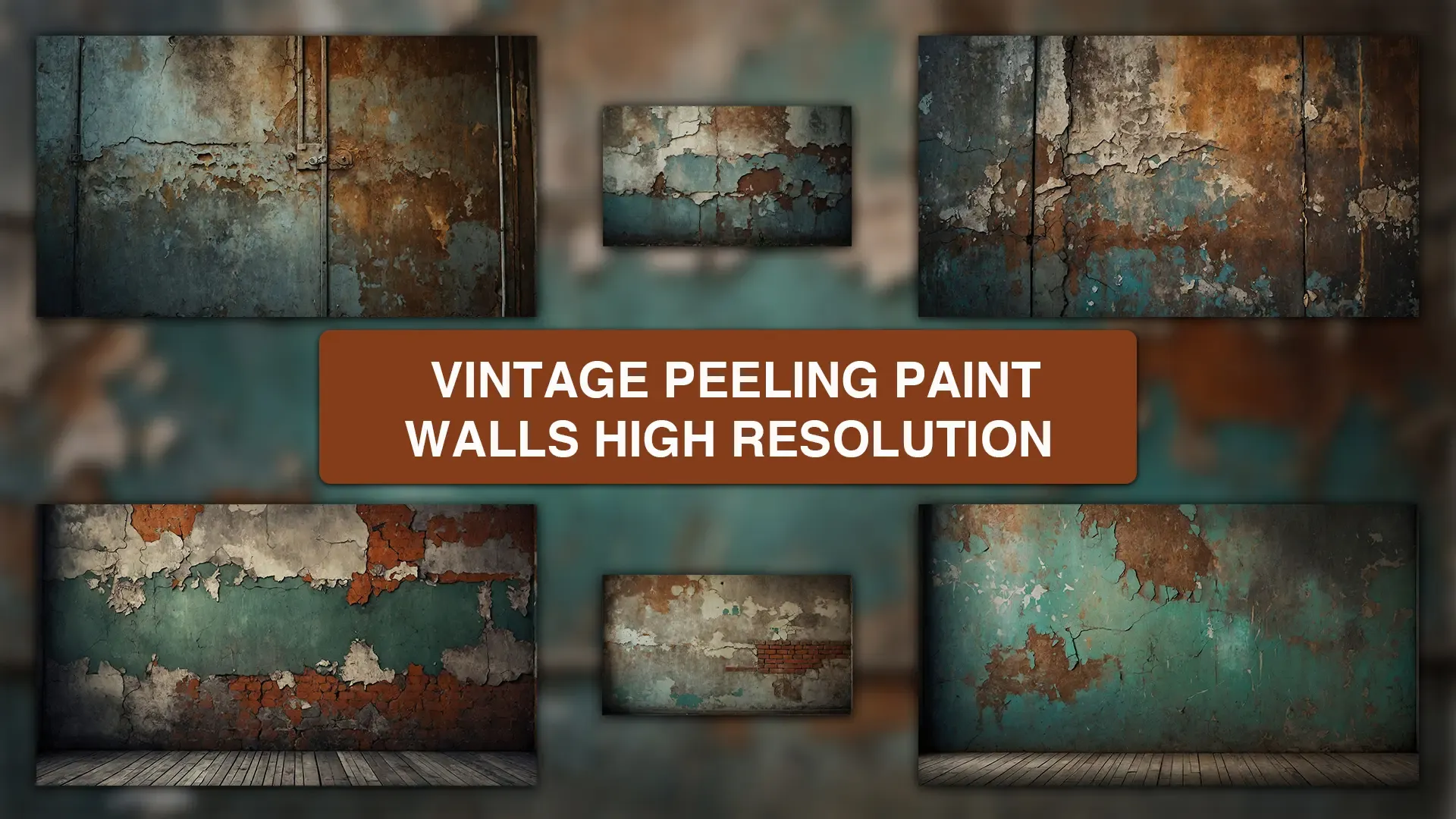 Vintage Peeling Paint Walls High Resolution Background Collection image